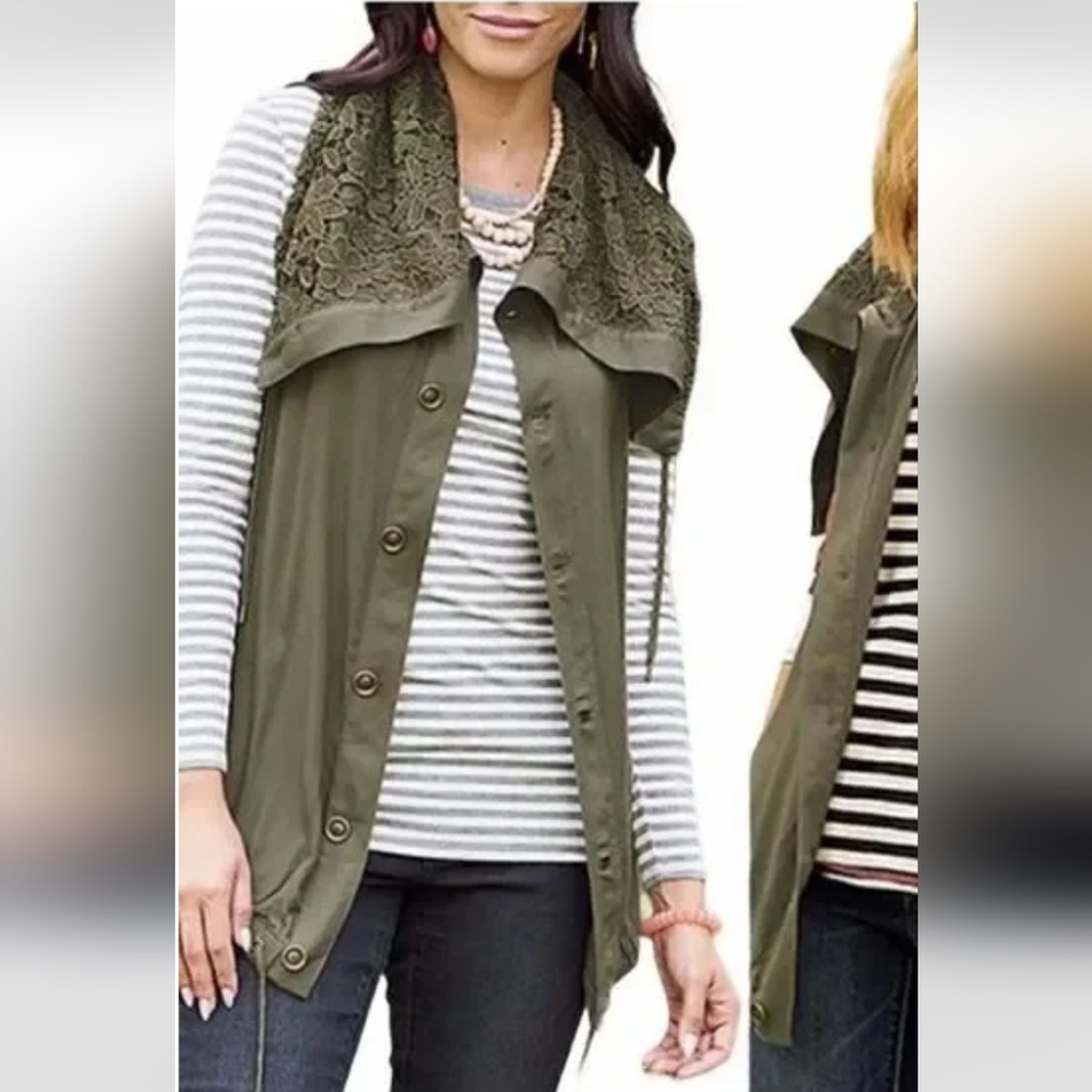 3/$20 Matilda Jane L Lace Cape Vest